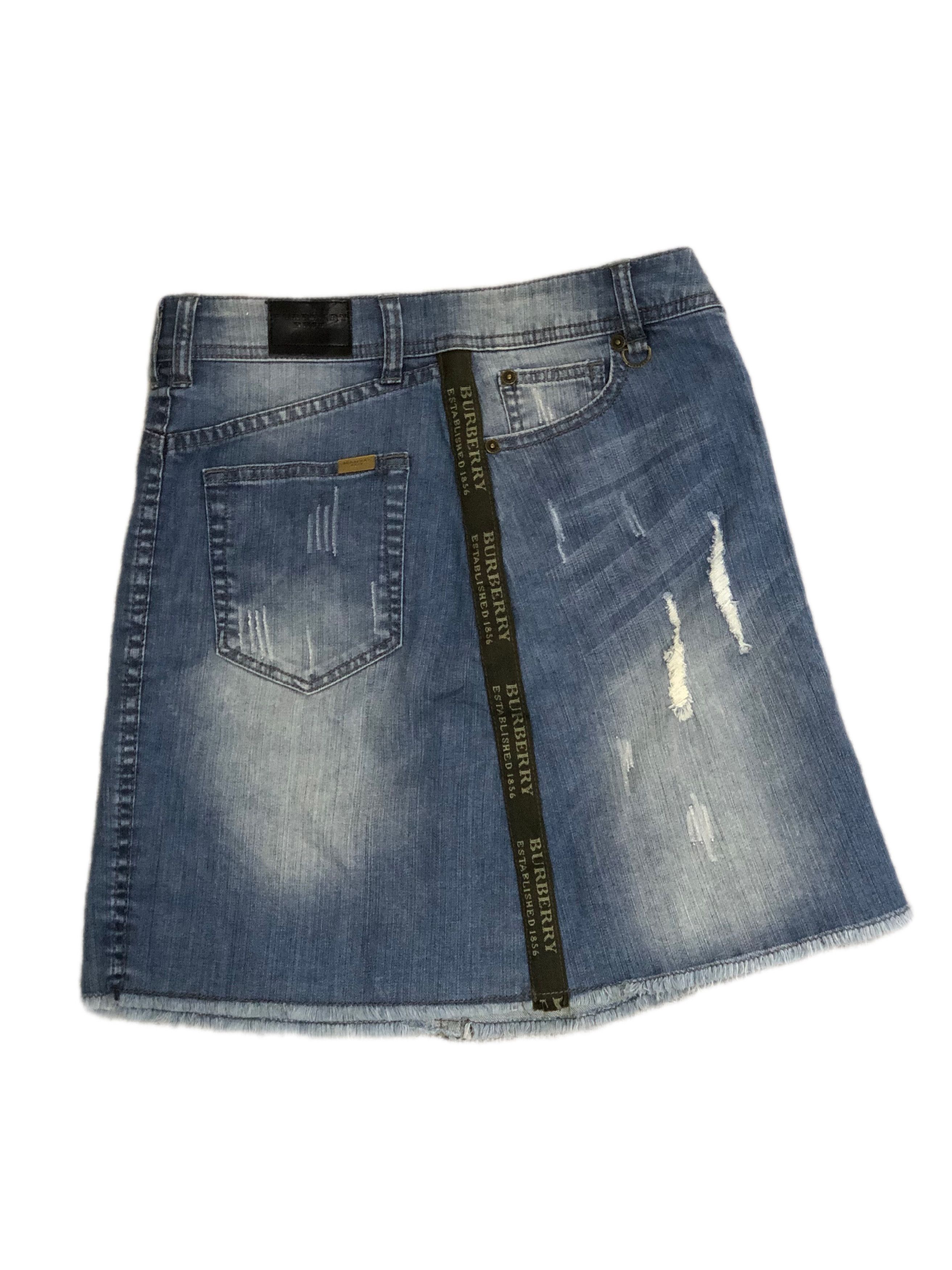 Burberry Burberry brit distressed mini skirt Size 26" / US 2 / IT 38 - 1 Thumbnail