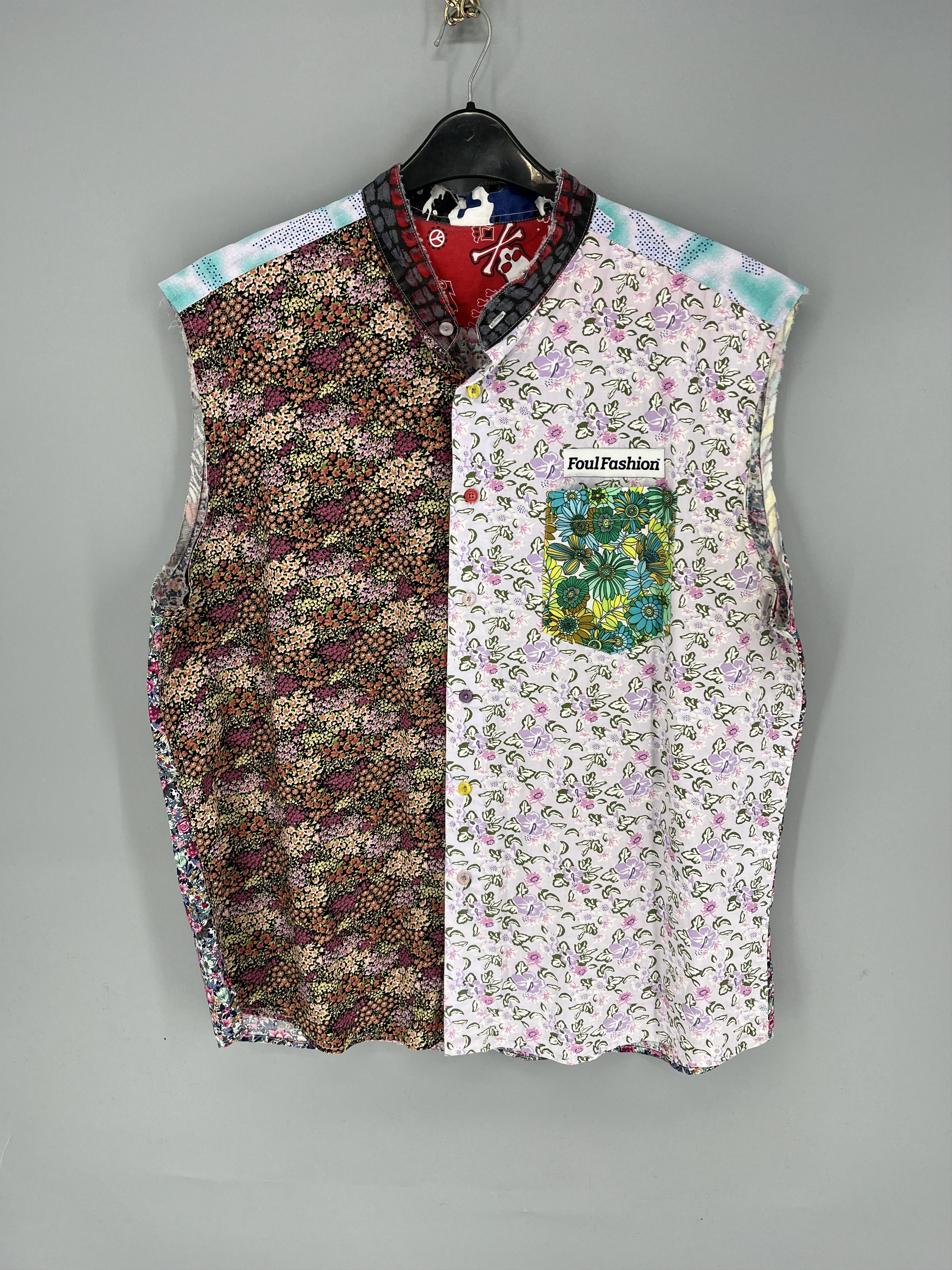 Other Vintage Y2K Japanese Brand Foul Fashion Patchwork Shirt Size US XXL / EU 58 / 5 - 1 Thumbnail