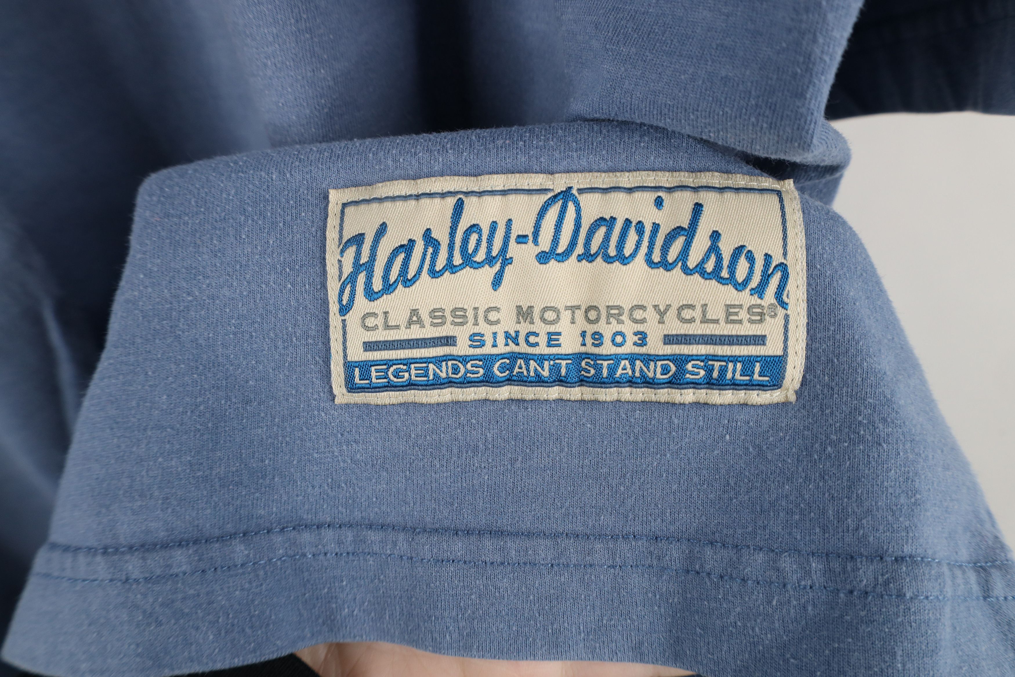 Harley Davidson × Vintage Vintage Harley Davidson Out Orlando Florida T-Shirt Blue Size US XXL / EU 58 / 5 - 6 Thumbnail