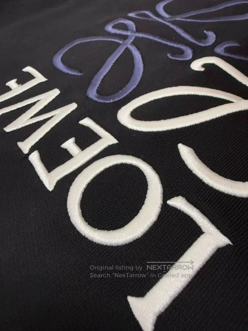 Loewe Loewe Cotton Letter Embroidered Round Neck Sweatshirt Size XL / US 12-14 / IT 48-50 - 6 Thumbnail