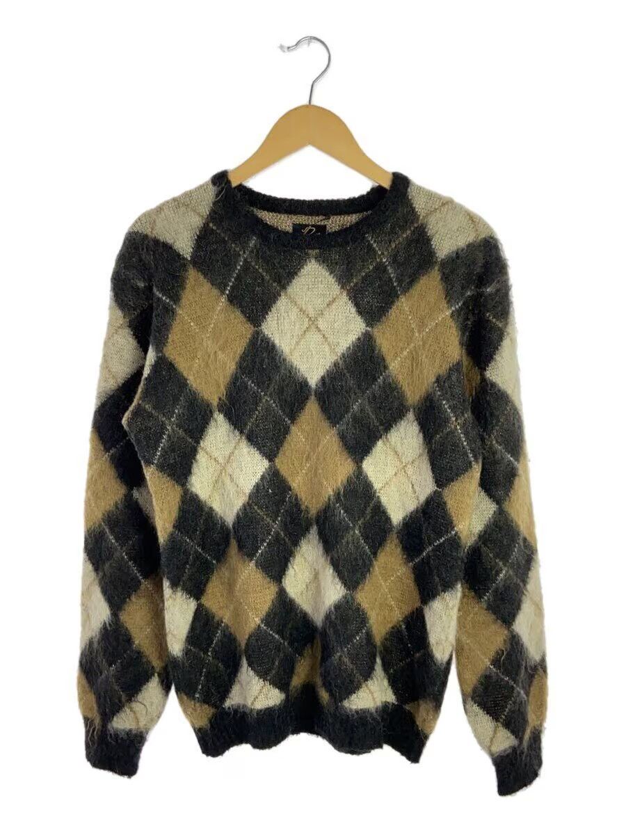 Argyle Mohair Knit Sweater