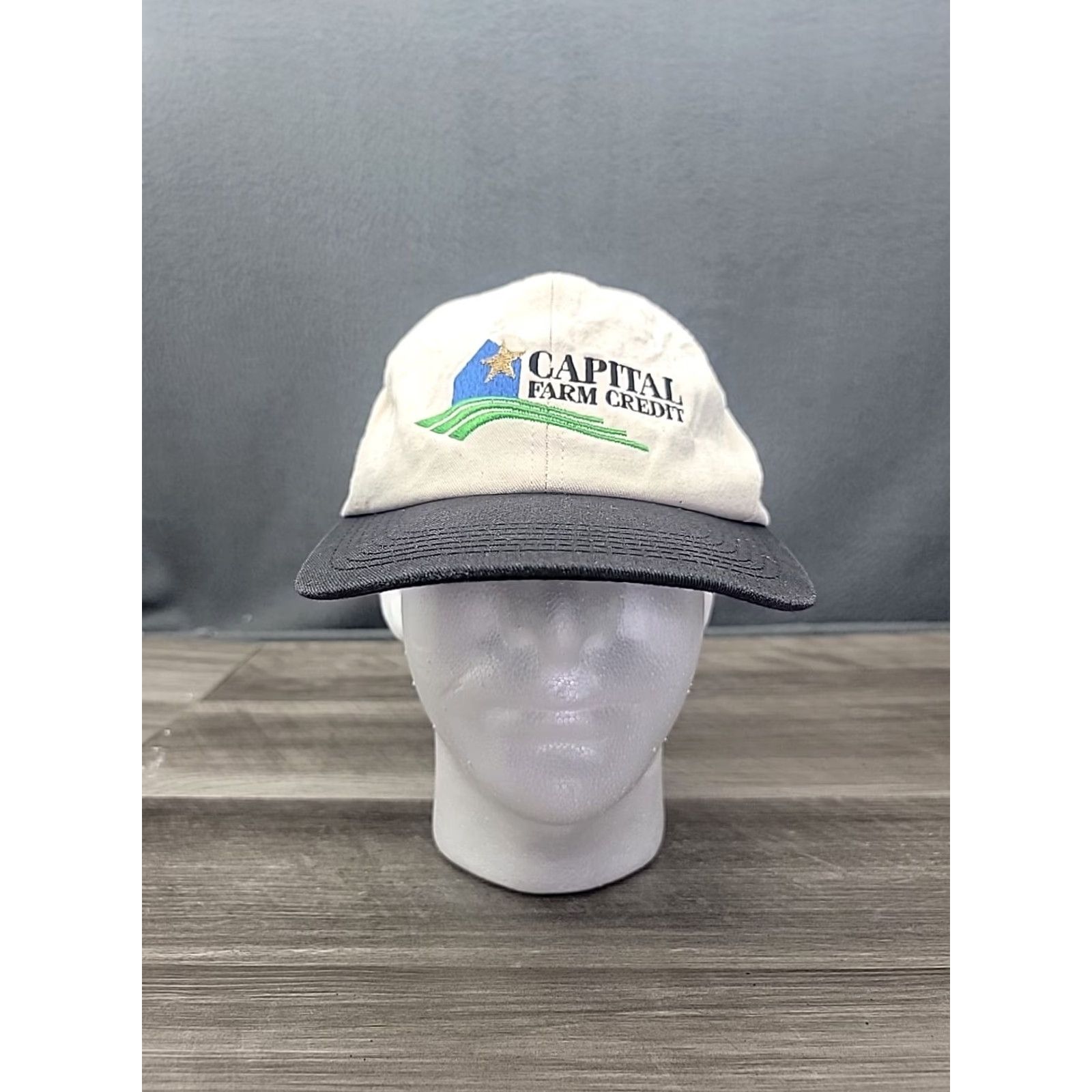 Vintage CAPITAL FARM CREDIT CAP HAT - FARM & RANCH - FEED & SEED - AGRICULTURE USA Baseball Cap Beige Adjustable Men Cap Hat Mens Size ONE SIZE - 2 Thumbnail