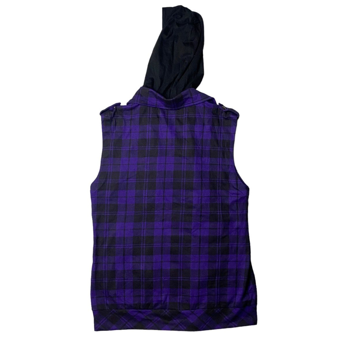 If Six Was Nine × Japanese Brand × Le Grande Bleu (L.G.B.) 2000's Berning Sho Asymetric Plaid Hoodie Size US S / EU 44-46 / 1 - 8 Thumbnail