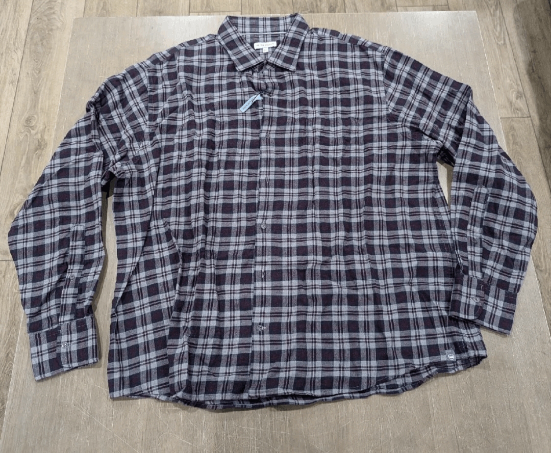 Peter Millar Peter Millar "Maywood" Plaid LS Button Up Shirt Gray 2XL Size US XXL / EU 58 / 5 - 1 Thumbnail