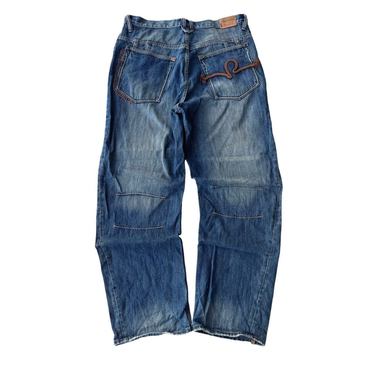 Playboi Carti × Rocawear × Southpole 10” LEG OPENING VINTAGE ROCAWEAR BAGGY EMBROIDERED JEANS Y2K Size US 36 / EU 52 - 4 Thumbnail