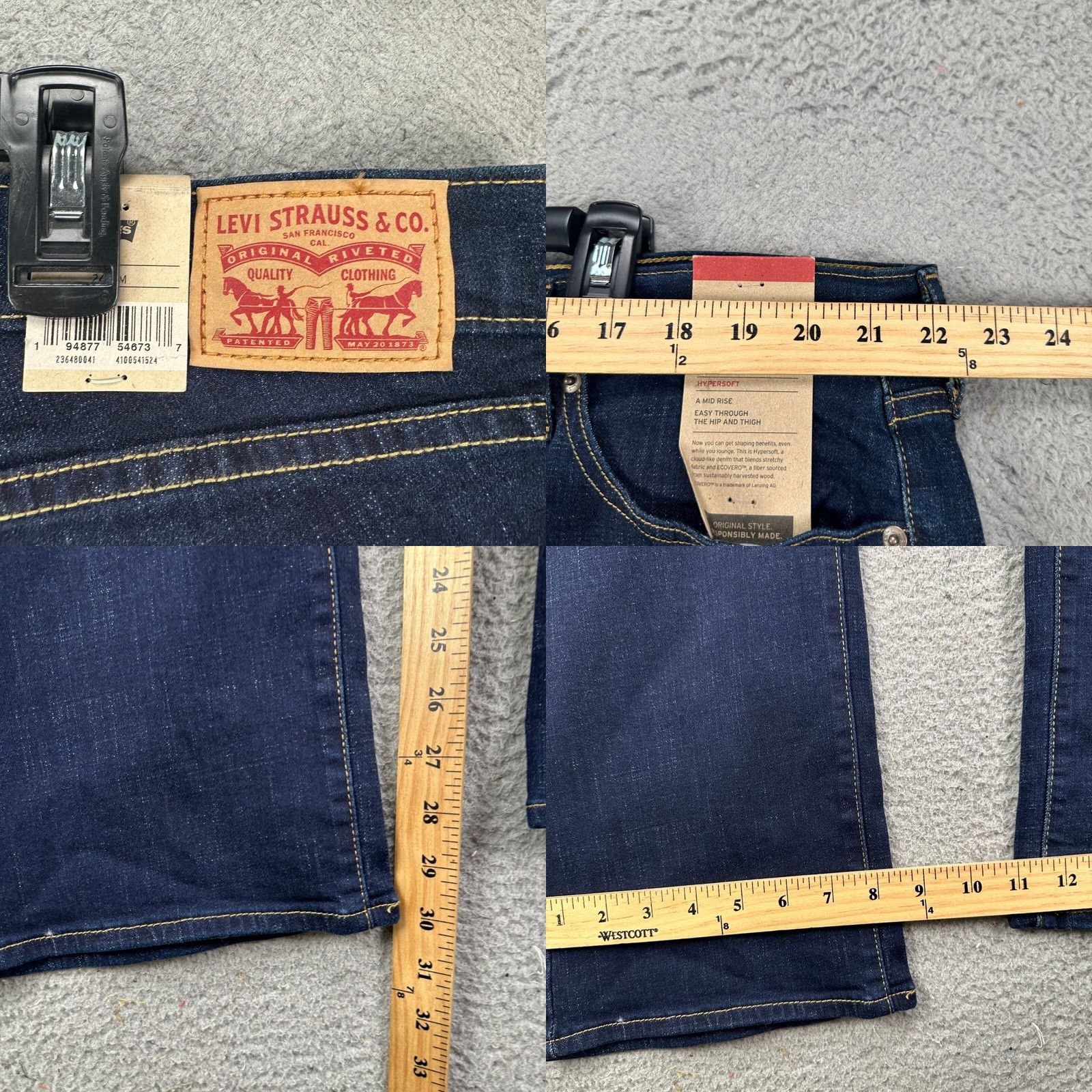 Levi's Levis Jeans Blue Mid Rise 5 Pockets Classic Straight Womens Denim NEW Size 42" / US 20 - 8 Thumbnail