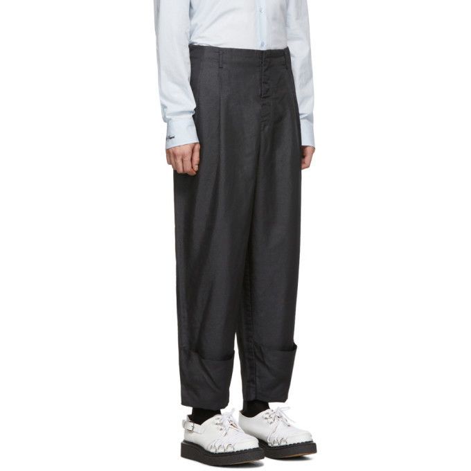 Comme des Garcons Homme Plus Comme des Garçons Homme Plus Shiny Twill Trousers Sz 30 Size US 30 / EU 46 - 1 Thumbnail