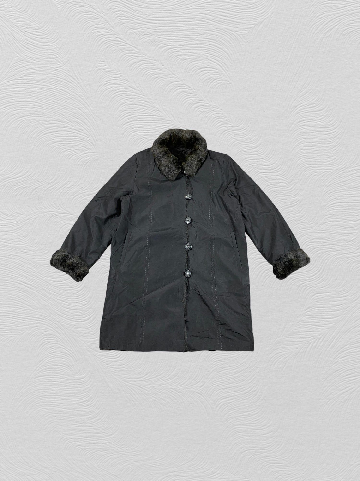 If Six Was Nine Vintage Balmain Paris Fur Riversible Long Coat Jacket- J447 Size US L / EU 52-54 / 3 - 2 Thumbnail
