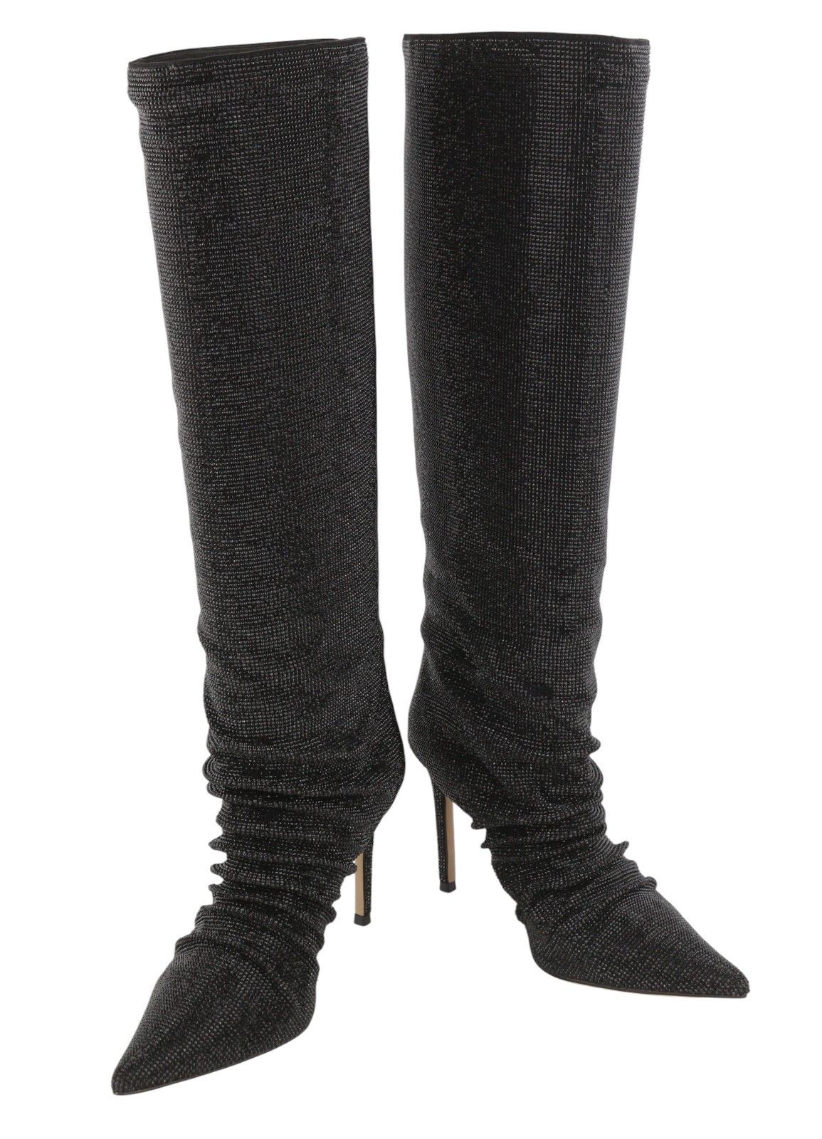 Other LOLA CRUZ LIEVIN EU37 Black Leather Glitter Shiny 87538 Size US 6 / IT 36 - 6 Thumbnail