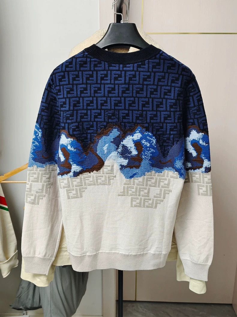 Fendi FENDI SS23 Crew Neck Pullover Gradient Sweater 2502-Nextarr Size US S / EU 44-46 / 1 - 2 Thumbnail