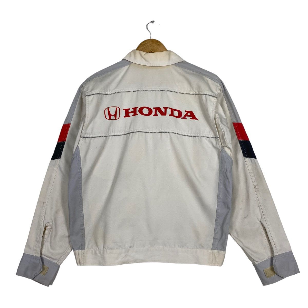 Honda Vintage 90s Honda Workwear Zipper Jacket Size US M / EU 48-50 / 2 - 1 Thumbnail