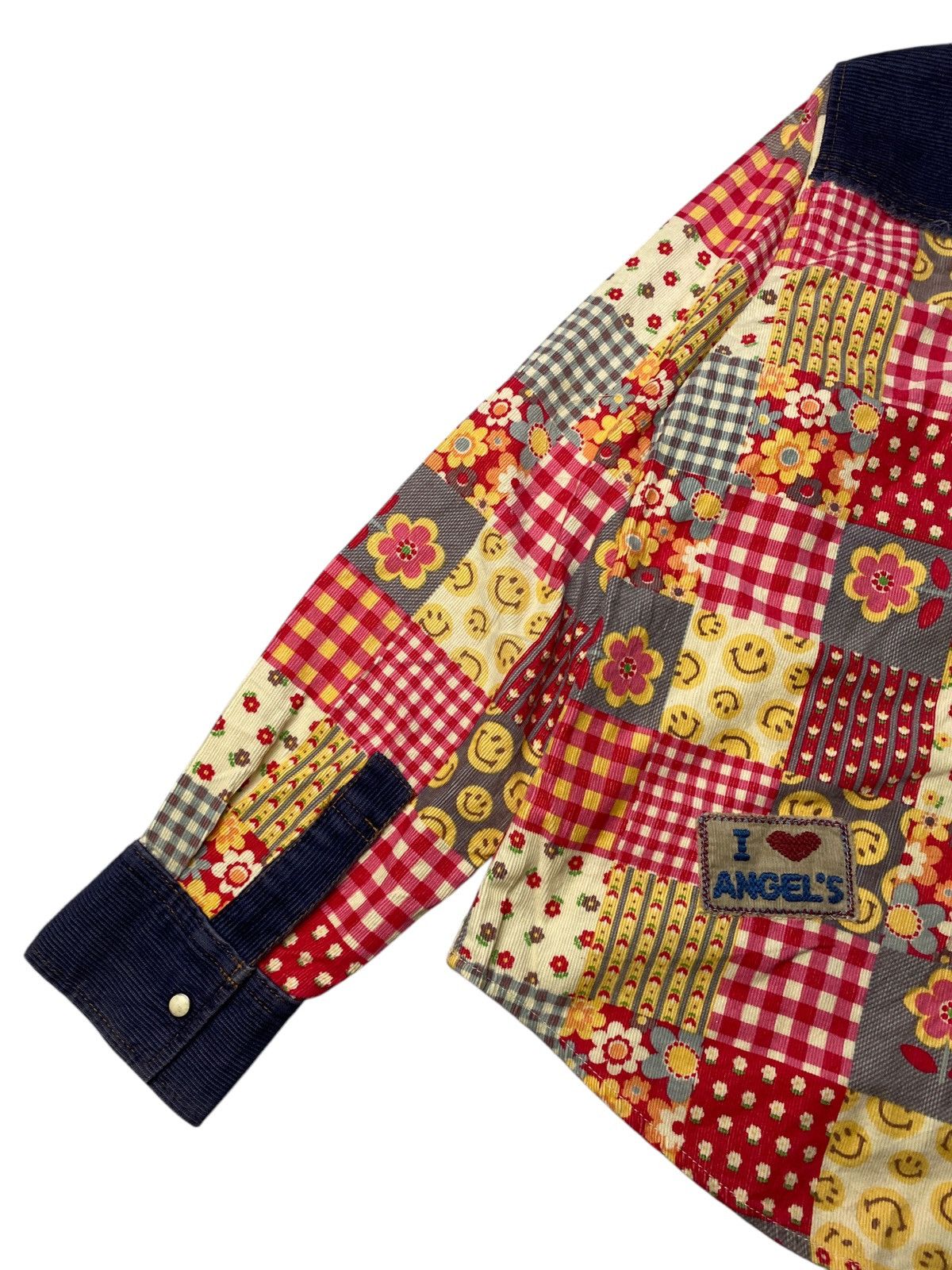 Angel Blue 2000's Angel Blue Patchwork Corduroy Shirts Size US M / EU 48-50 / 2 - 9 Thumbnail