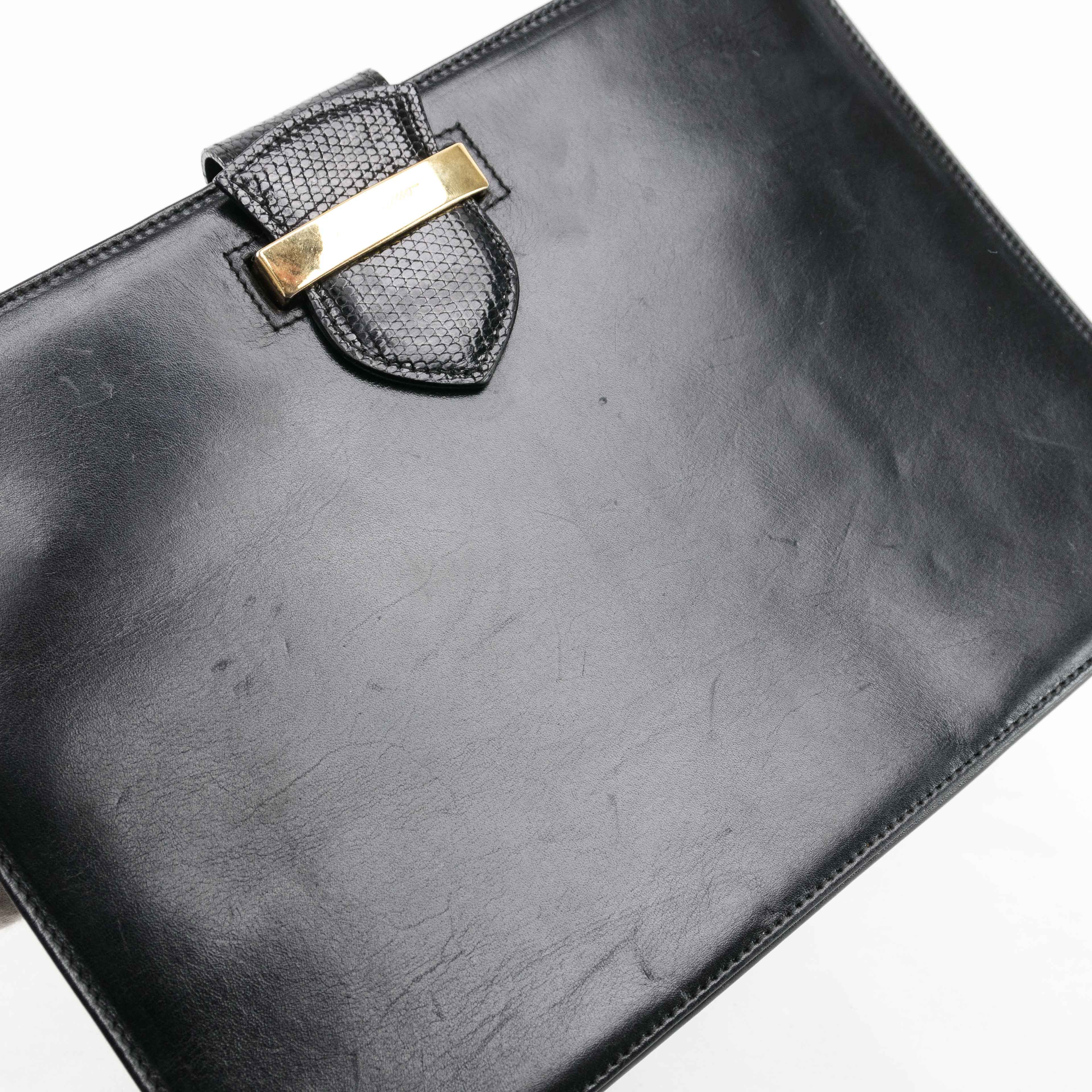 Salvatore Ferragamo Salvatore Ferragamo Vintage Black Leather Shoulder Bag Size ONE SIZE - 10 Thumbnail