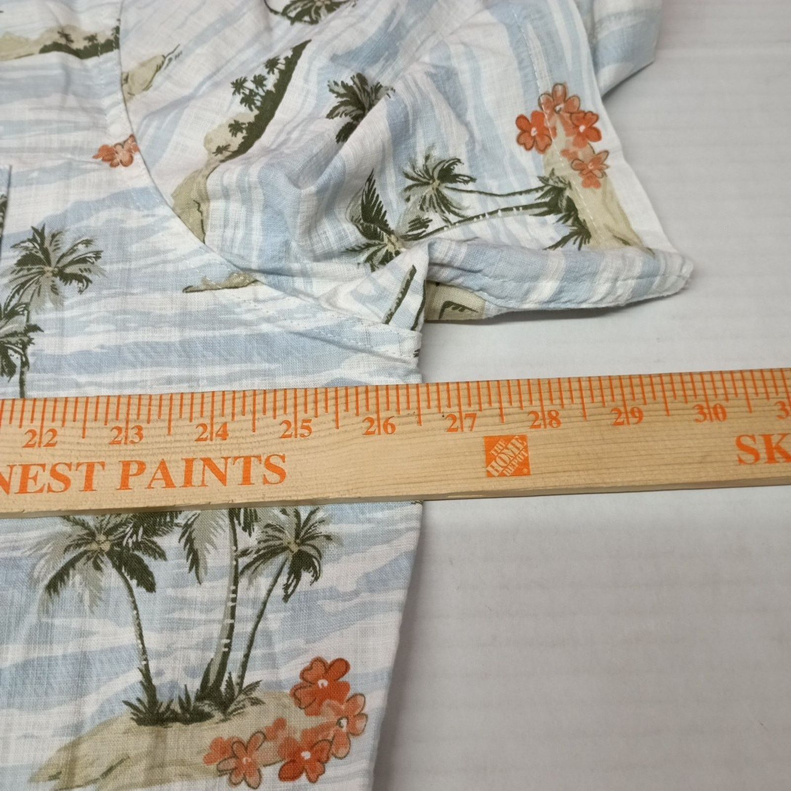 Chaps Chaps Chambray Woven Shirt Men's 2XL White Sand Floral Print Size US XXL / EU 58 / 5 - 4 Thumbnail