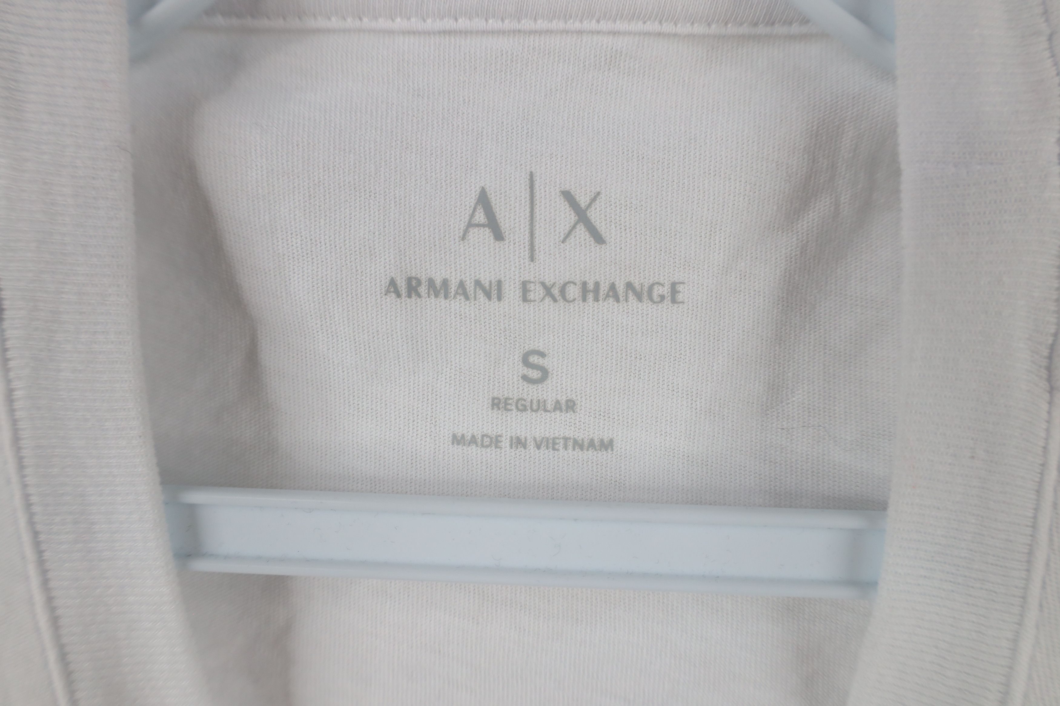 Armani Exchange × Vintage Armani Exchange Line Center Logo Short Sleeve T-Shirt White Size US S / EU 44-46 / 1 - 6 Thumbnail