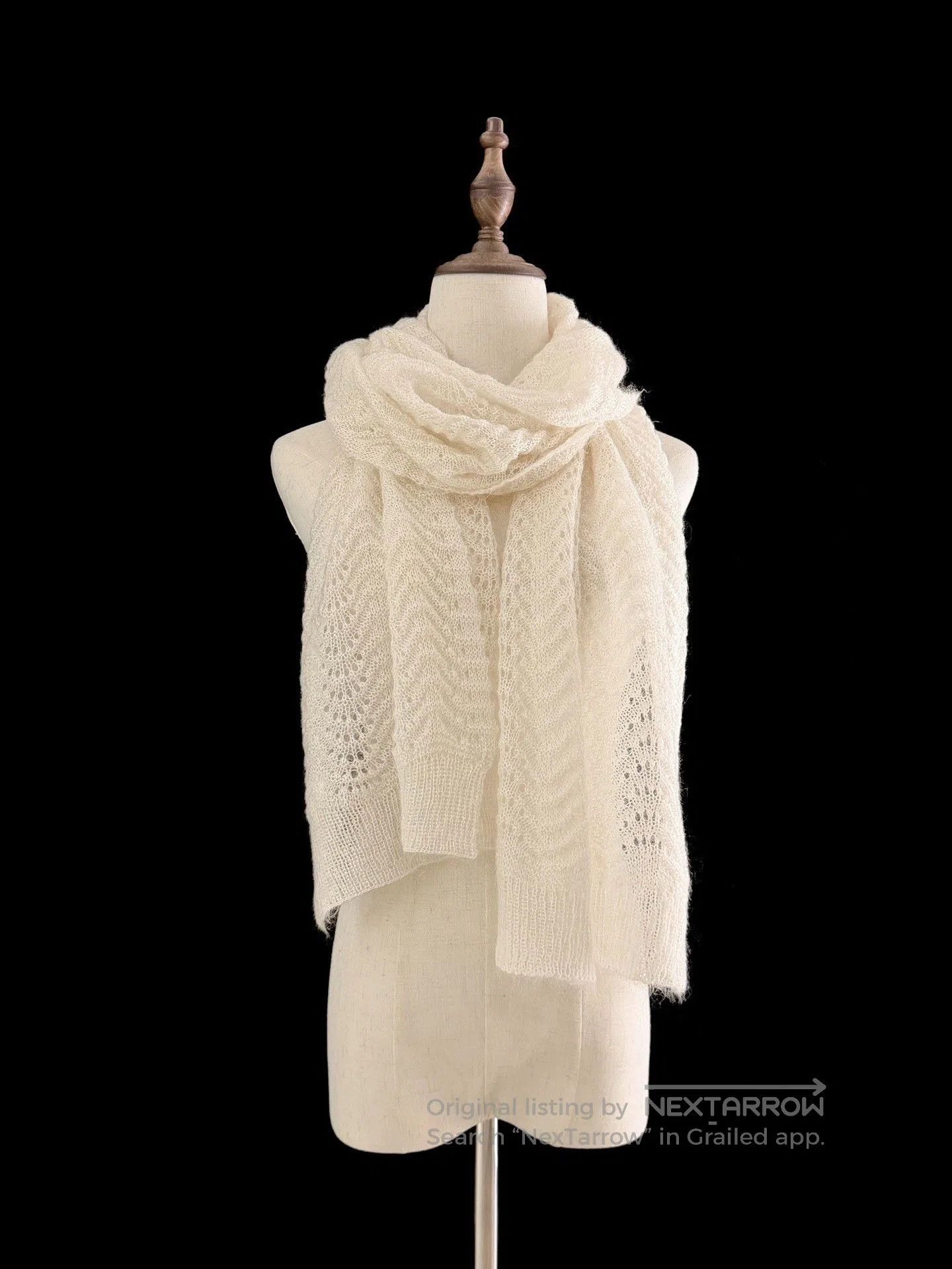 Yohji Yamamoto Yohji Yamamoto Noir Open Knit Scarf. Size ONE SIZE - 8 Thumbnail