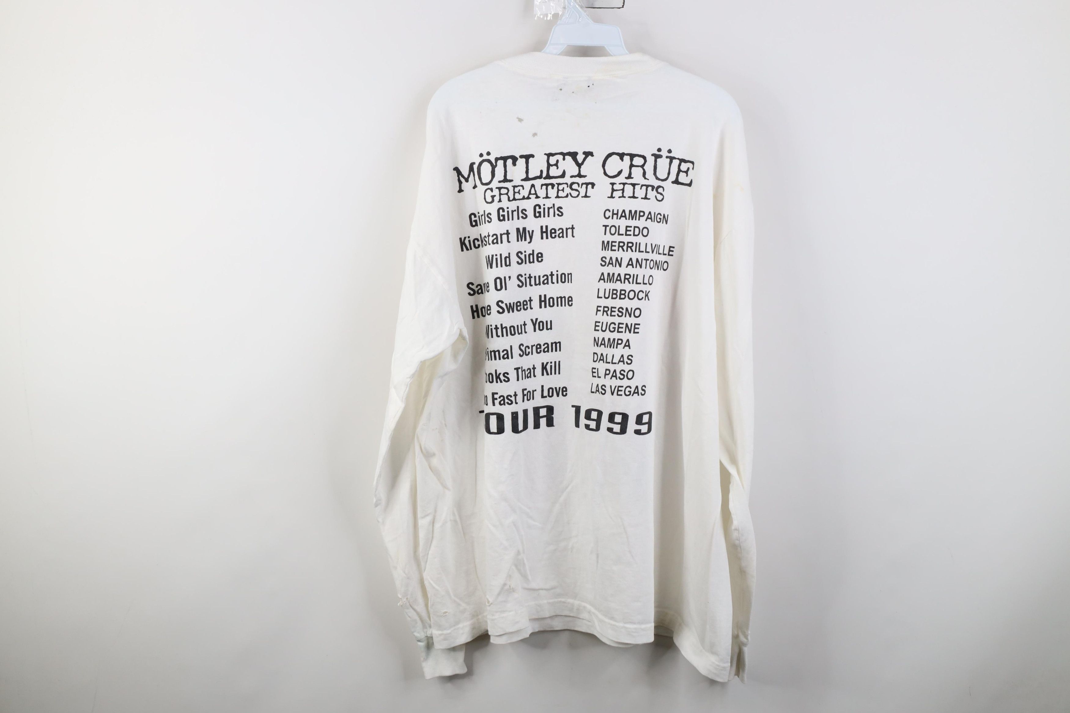 Vintage Vintage 90s 1999 Tour Motley Crue Band Long Sleeve T-Shirt Size US XL / EU 56 / 4 - 19 Thumbnail