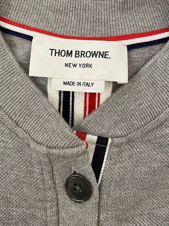 Thom Browne Thom Browne Gray cardigan jacket with colored stripes on t Size M / US 6-8 / IT 42-44 - 4 Thumbnail
