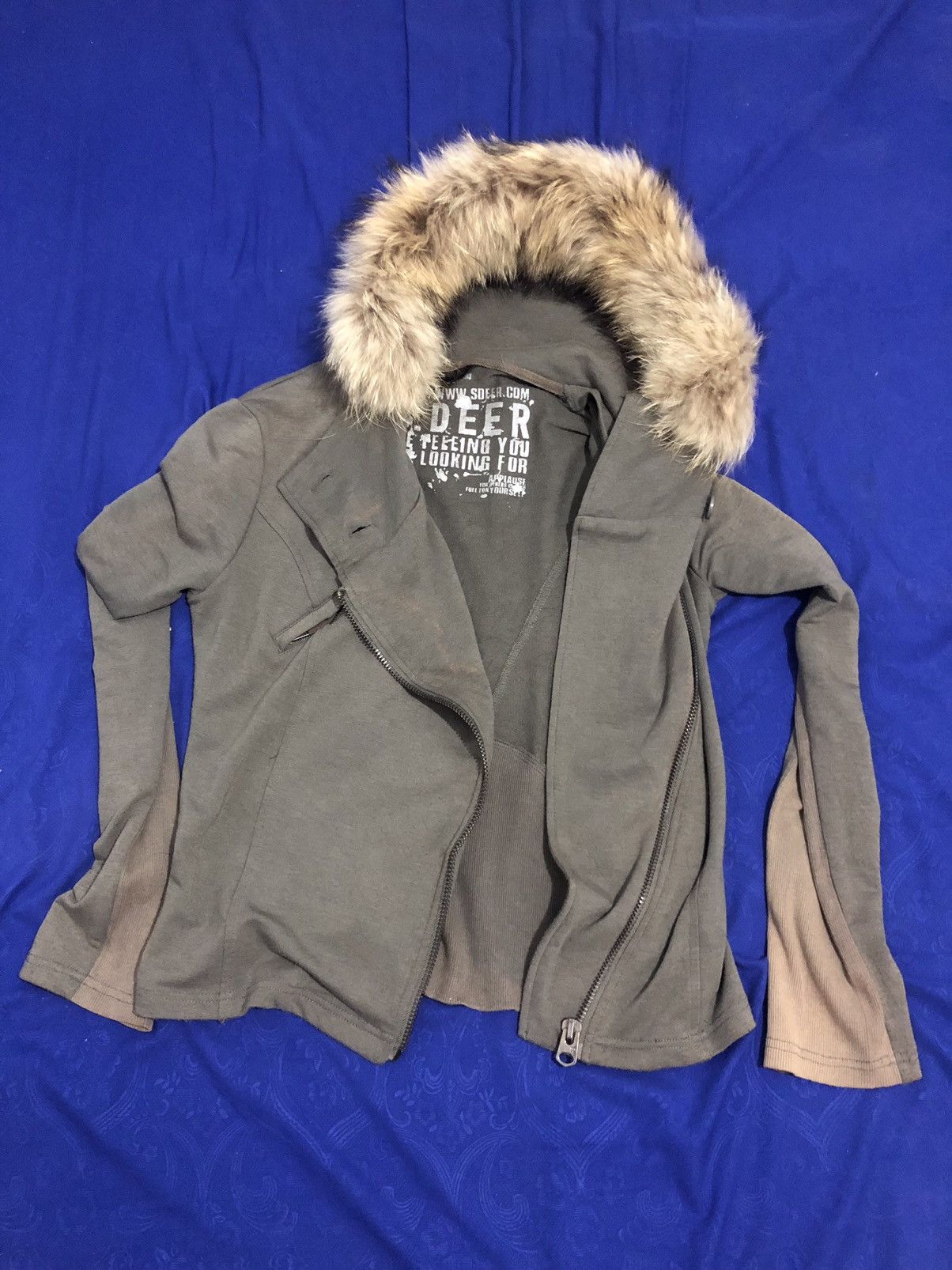 Japanese Brand S.Deer faux fur hoodie le grande bleu style Size L / US 10 / IT 46 - 2 Thumbnail