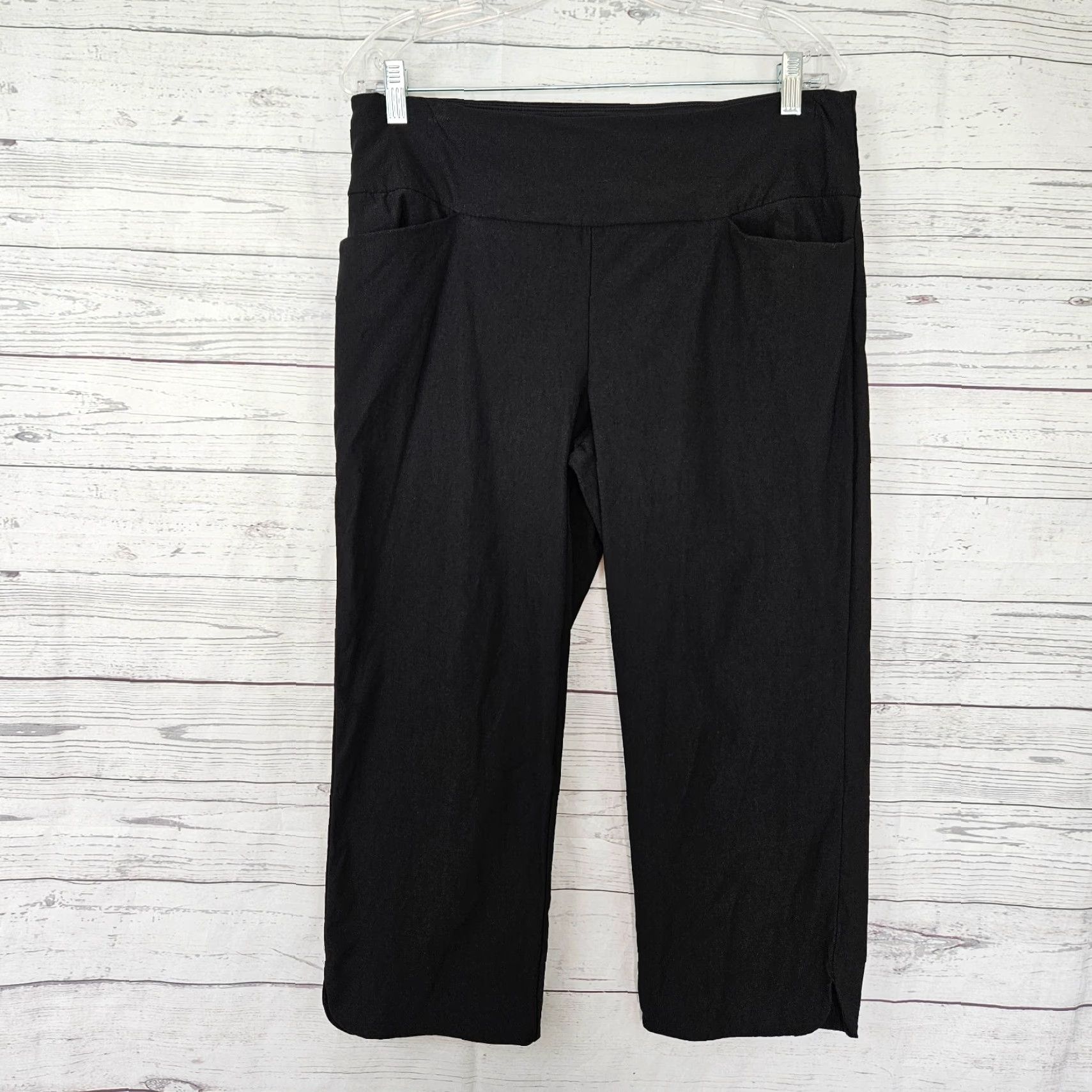 CO VINTAGE S.C.&Co Womens Cropped Pants Sz 12 Black Pull On Mid Rise Cropped Pants Womens 12 Black Pull On Size 34" / US 12 / IT 48 - 2 Thumbnail