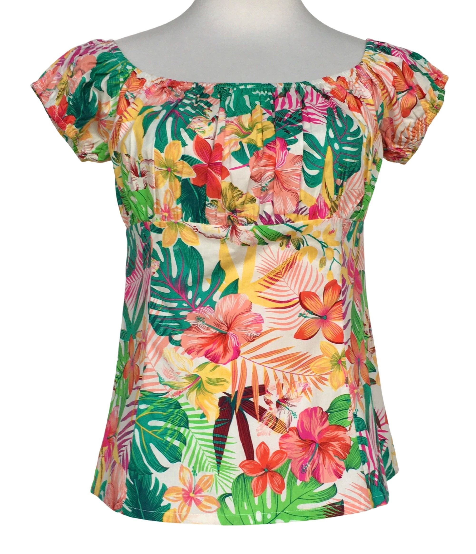 Other Floral Print Tops Hawaii Vacation Blouses Size XXL / US 16-18 / IT 52-54 - 1 Thumbnail