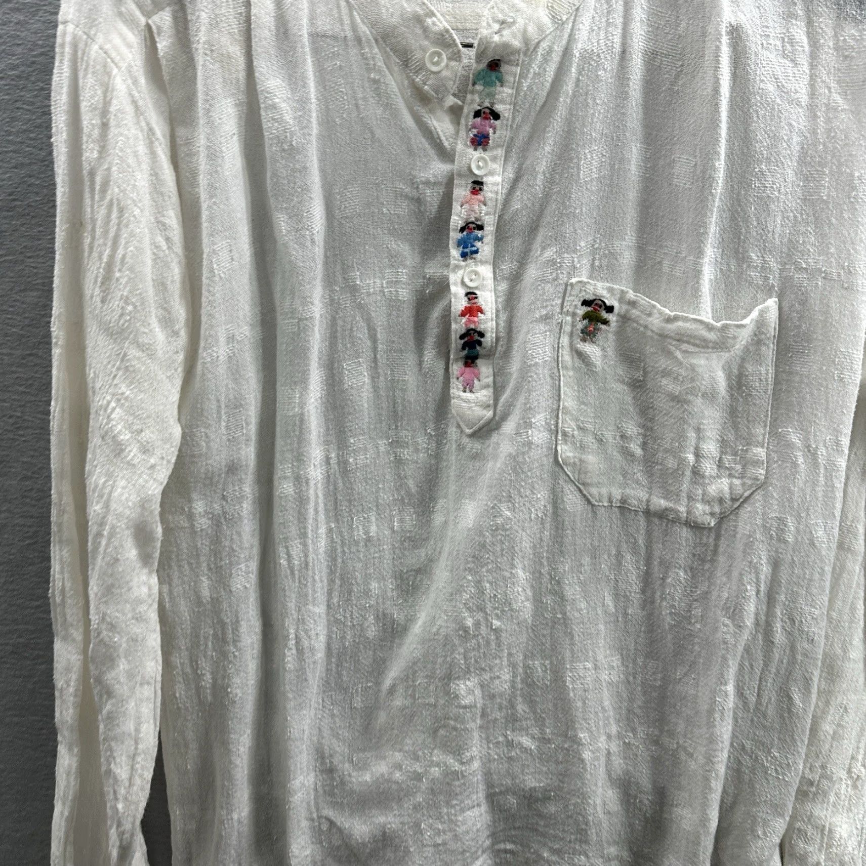 Vintage VINTAGE Popol Vuh Shirt Womens XL Embroidered Guatemalan Ethnic Handmade Tunic Blouse White Women's XL Embroidered 90s Bohemian Style Size XL / US 12-14 / IT 48-50 - 2 Thumbnail