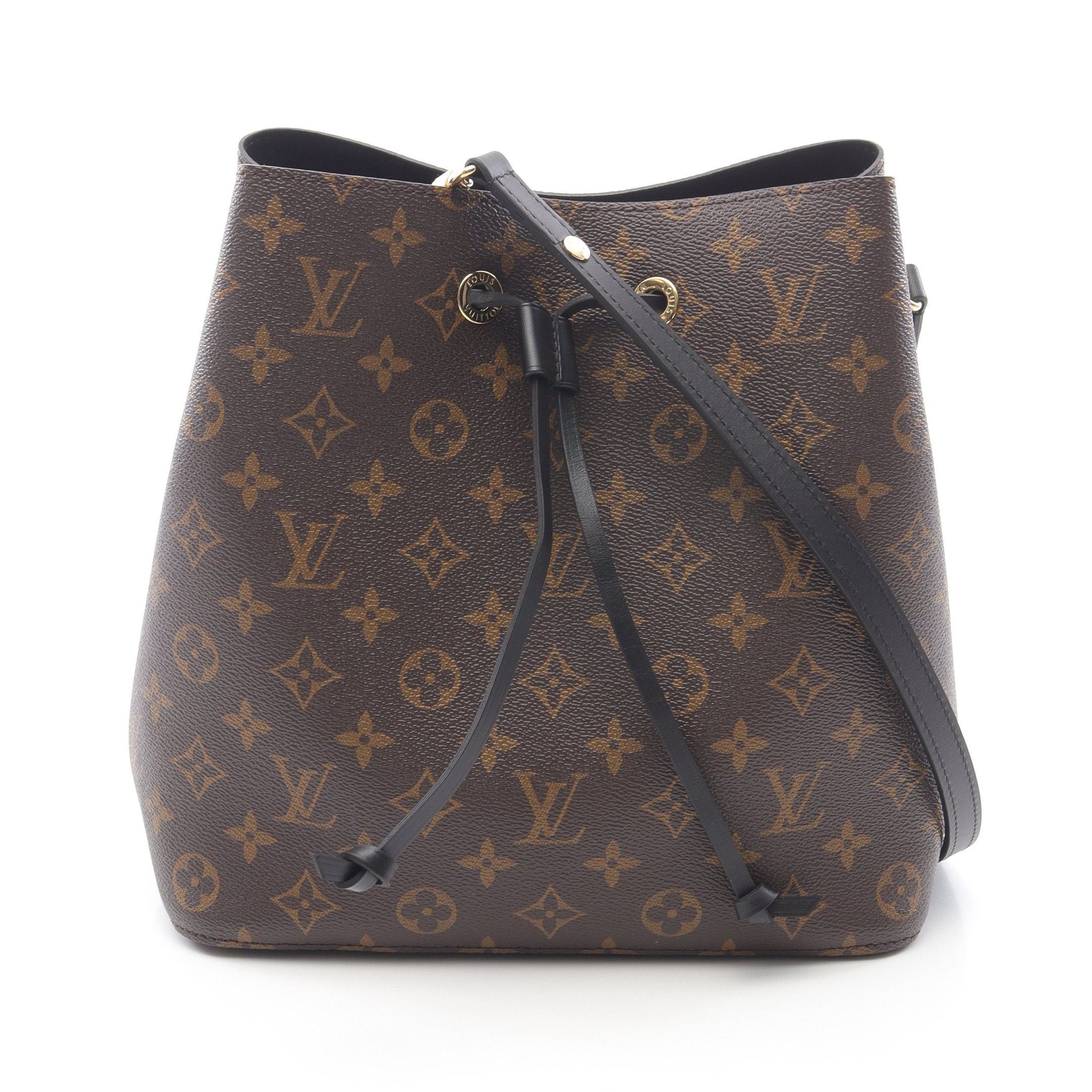 Louis Vuitton Louis Vuitton Neo Noe Monogram Noir Shoulder Bag Leather Brown Black Size ONE SIZE - 1 Thumbnail