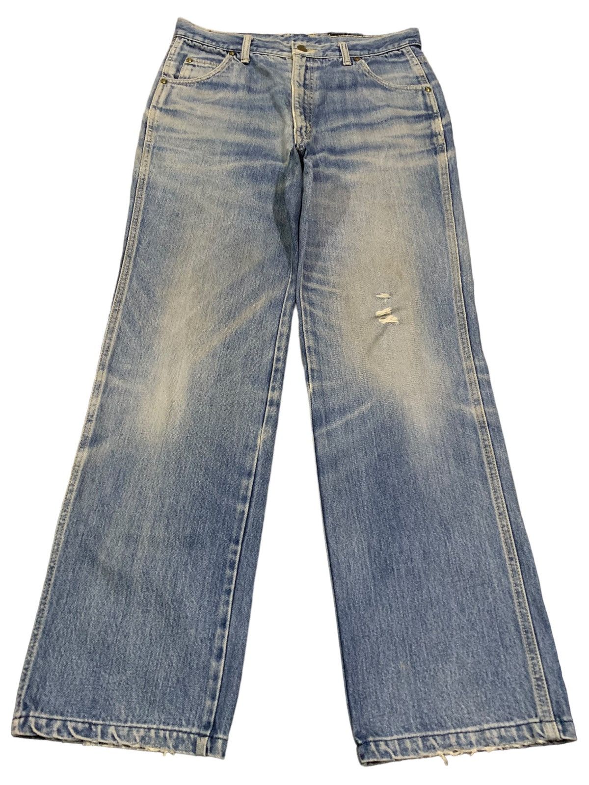 Johnbull Vintage Japanede Brand Kojima Mud Wash Baggy Ripped Jeans Size US 31 - 1 Thumbnail