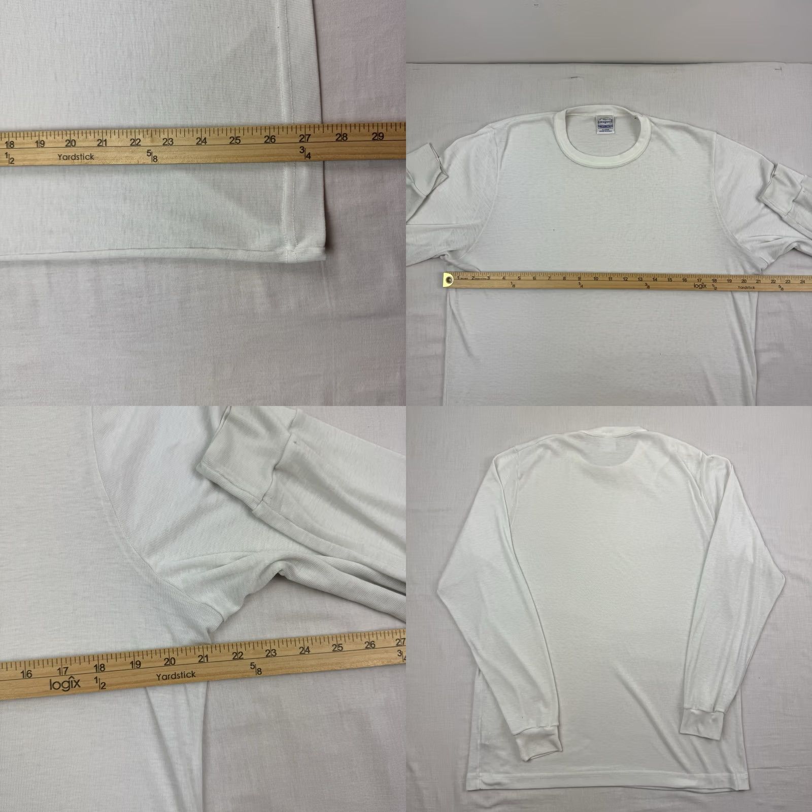 Patagonia VINTAGE Patagonia Capilene Long Sleeve Shirt Mens XL Ivory 90s Crew Neck Athletic 100% Polyester USA Size US XL / EU 56 / 4 - 9 Thumbnail