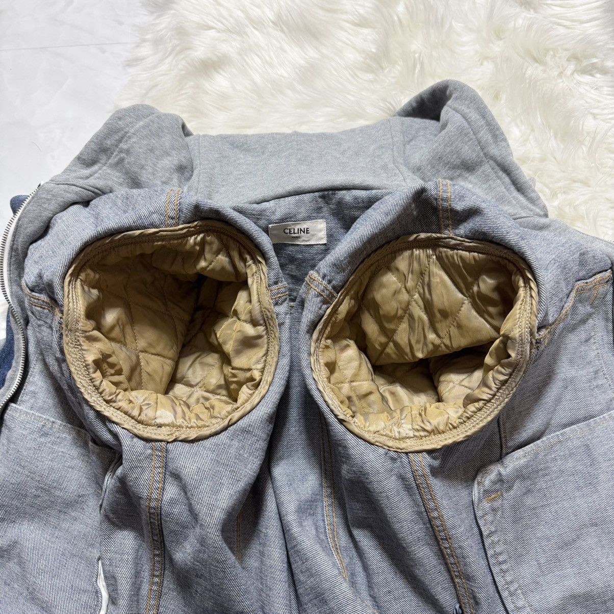 Celine Celine Union Wash Hooded Sweat Docking Trucker Denim Jacket Size XS / US 0-2 / IT 36-38 - 16 Thumbnail
