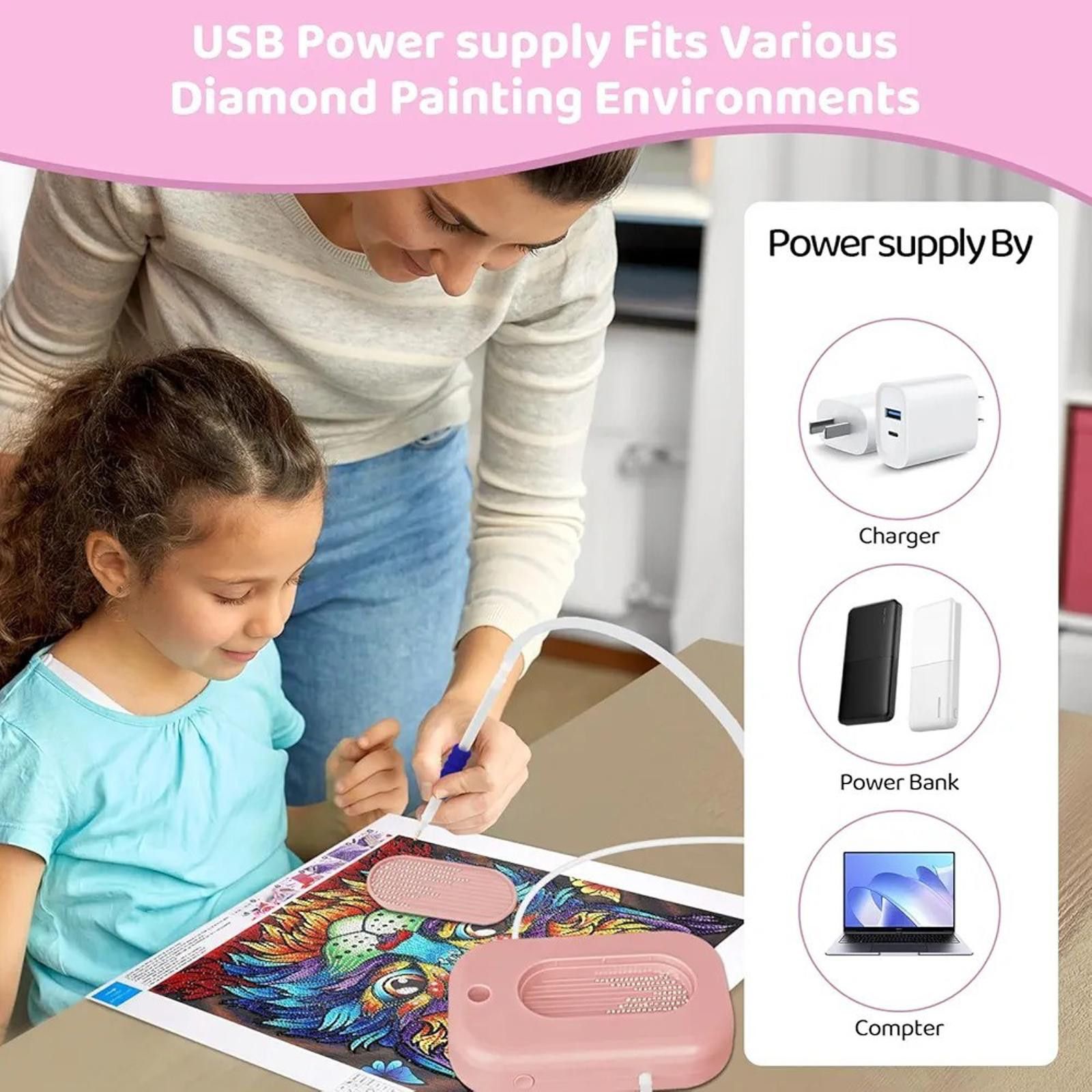 Unwanted Electric Diamond Art Pen Kit with Vacuum Tools purple Size ONE SIZE - 6 Thumbnail