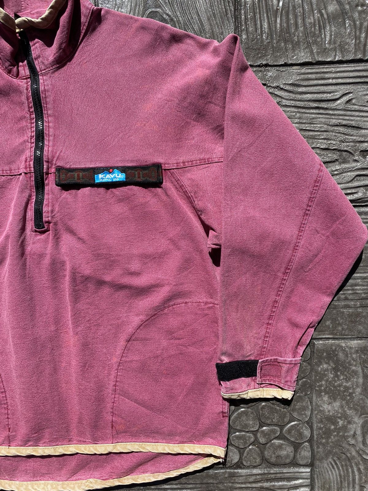 KAVU × Vintage Vintage Rare 90’s KAVU Sunfaded Halfzip Jumper Size US M / EU 48-50 / 2 - 3 Thumbnail