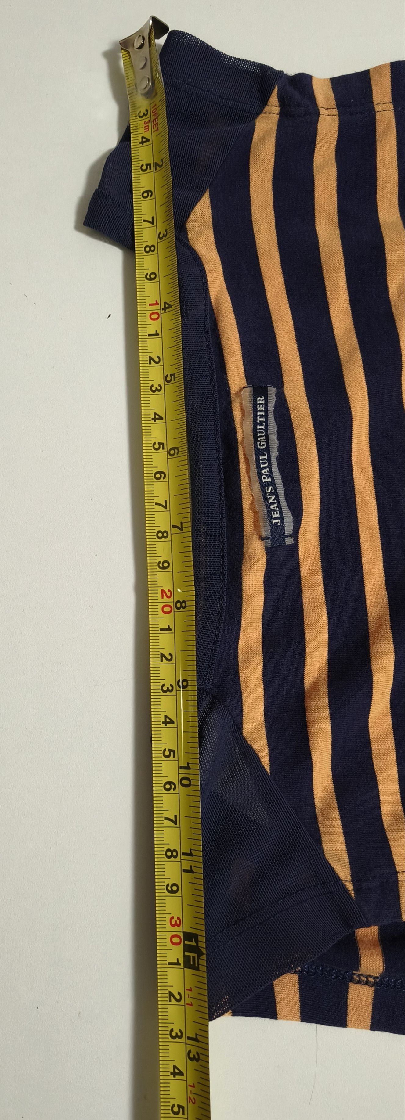 Jean Paul Gaultier 2000's Short dress in navy and orange stripes Size XS / US 0-2 / IT 36-38 - 23 Thumbnail
