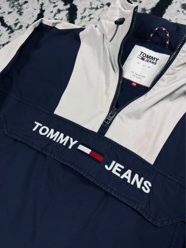 Tommy Hilfiger Tommy Hilfiger white navy blue logo anorak jacket XXL Size US XXL / EU 58 / 5 - 5 Thumbnail