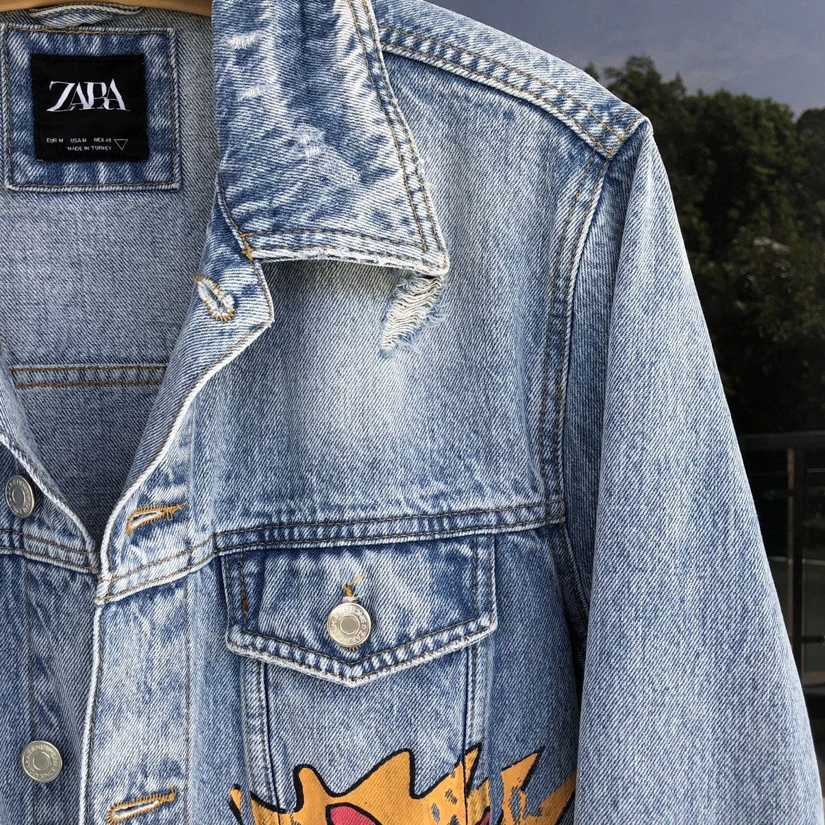 Zara SS 2023 ZARA DENIM JACKET WITH GRAFFITI PRINT Size US M / EU 48-50 / 2 - 13 Thumbnail