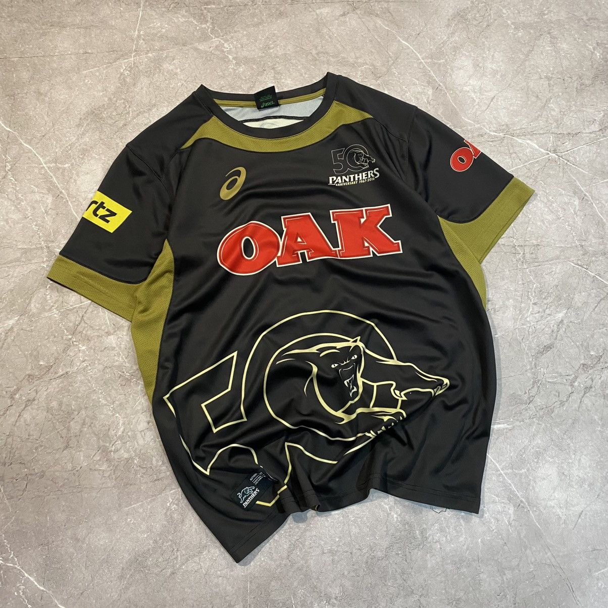 Asics VINTAGE ASICS PANTHERS RUGBY TEE OAK 00s Size US XL / EU 56 / 4 - 1 Thumbnail