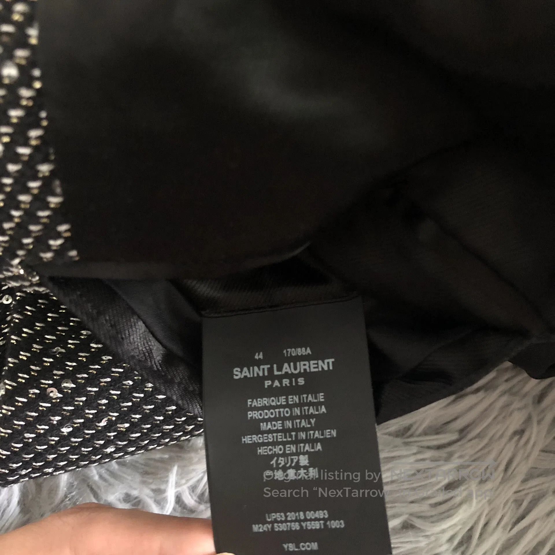 Saint Laurent Paris Saint Laurent 18FW Sequin Embellished Coat. Size M / US 6-8 / IT 42-44 - 6 Thumbnail