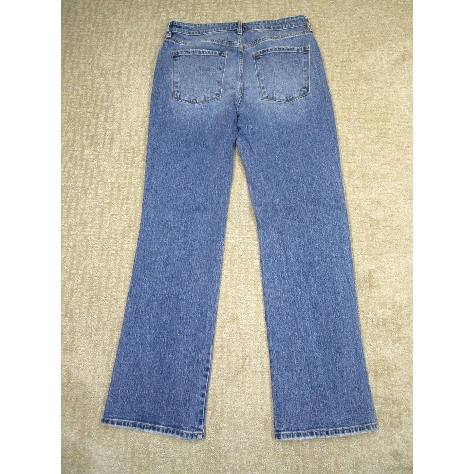 Vintage Kancan Jeans Women 32x32 Light Blue High Rise Straight Denim 5-Pocket Logo Hipster School Size 24" / US 00 / IT 34 - 3 Thumbnail
