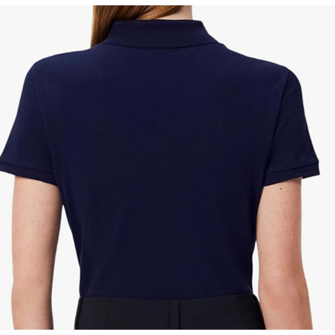 Lacoste Lacoste Women's Slim Fit Stretch Mini Pique Polo Navy 6 Size M / US 6-8 / IT 42-44 - 4 Thumbnail