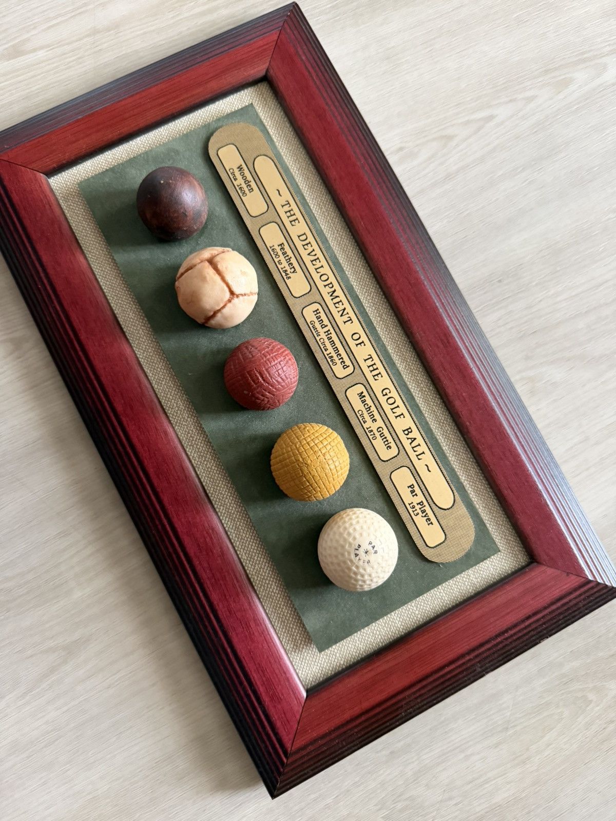 Vintage Vintage The Development Of The Golf Ball Framed 3D Wall Size ONE SIZE - 2 Thumbnail
