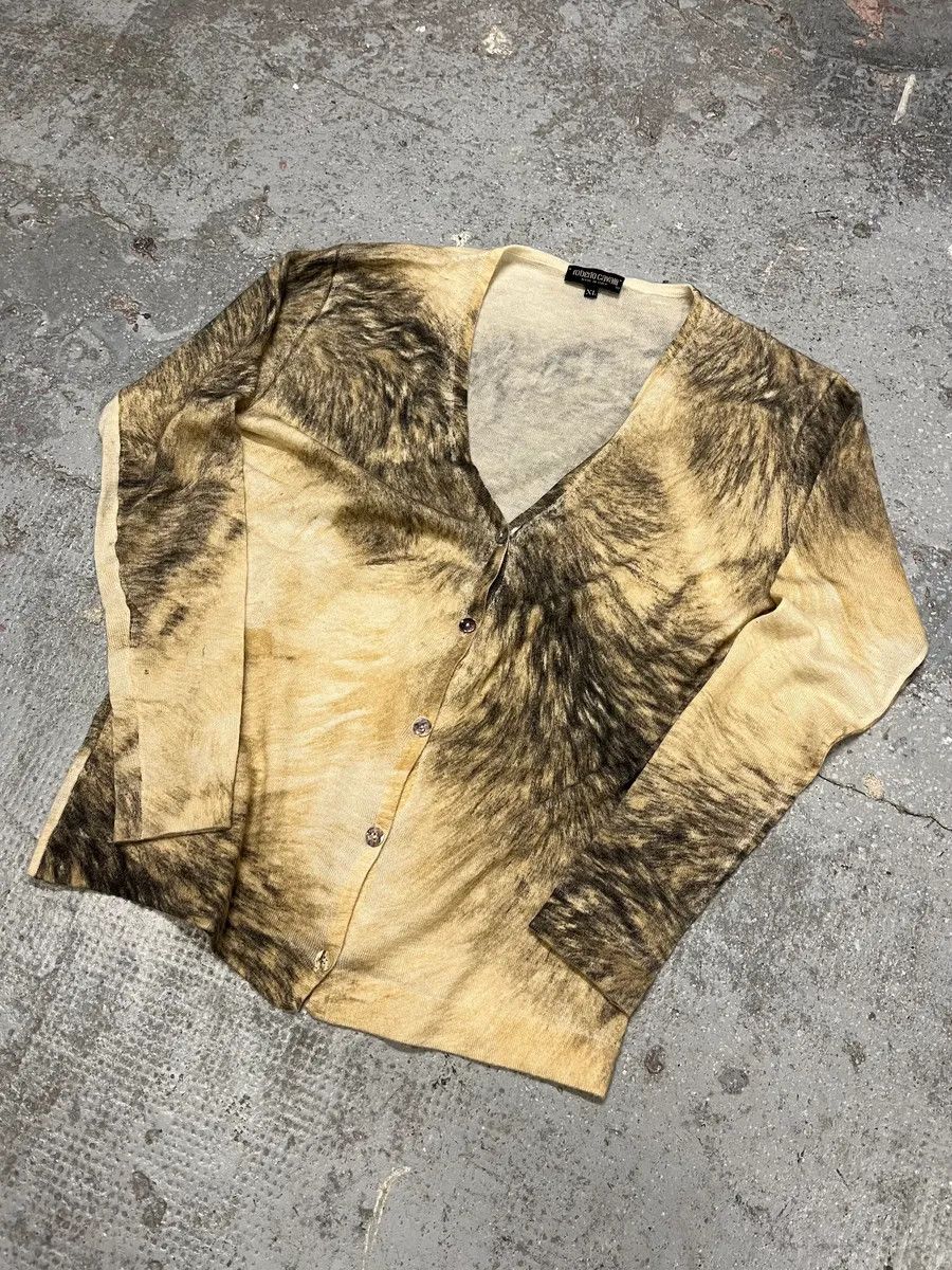 Roberto Cavalli × Vintage FW1999 Roberto Cavalli Fur Effect Cardigan (M/L) Size M / US 6-8 / IT 42-44 - 2 Thumbnail