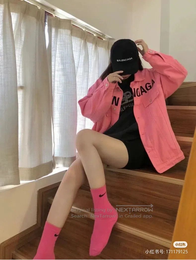 Balenciaga Balenciaga Pink Denim Jacket Size 4XL / US 24-26 - 8 Thumbnail