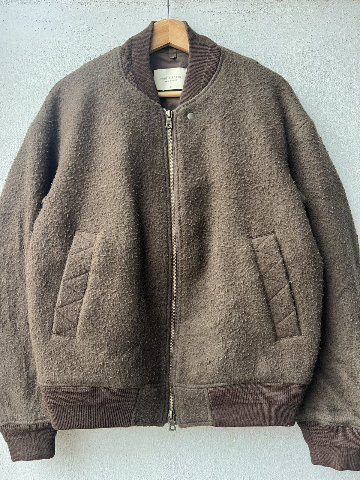 Japanese Brand Public Tokyo Wool Bomber Jacket Size M / US 6-8 / IT 42-44 - 3 Thumbnail