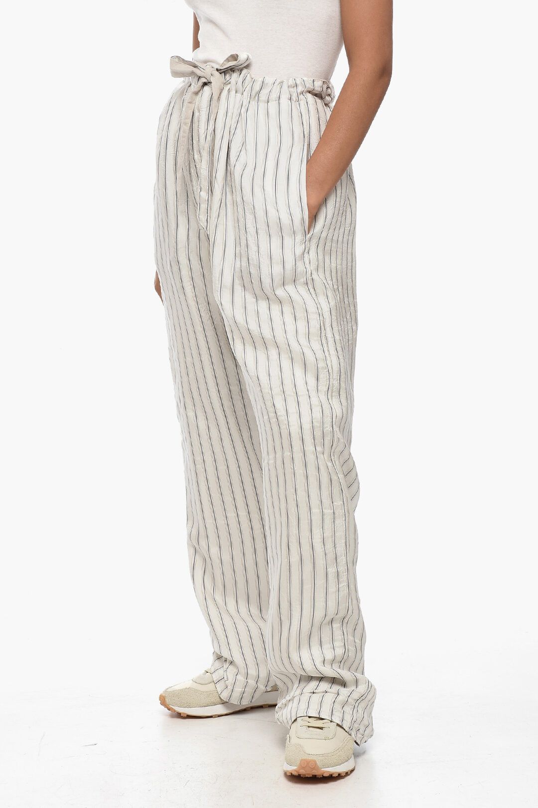Maison Margiela og1mm1224 Reversible UNISEX Flax Blend Pant in Beige Size 34" / US 12 / IT 48 - 10 Thumbnail