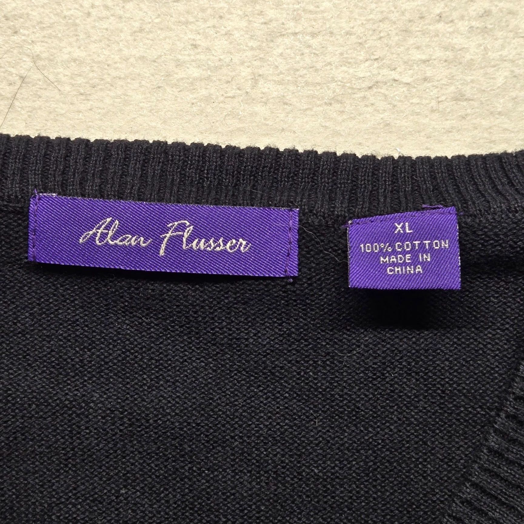 Vintage Alan Flusser Golf Black Argyle Sleeveless Vest V-Neck Pullover Sweater XL Men Size US XL / EU 56 / 4 - 3 Thumbnail