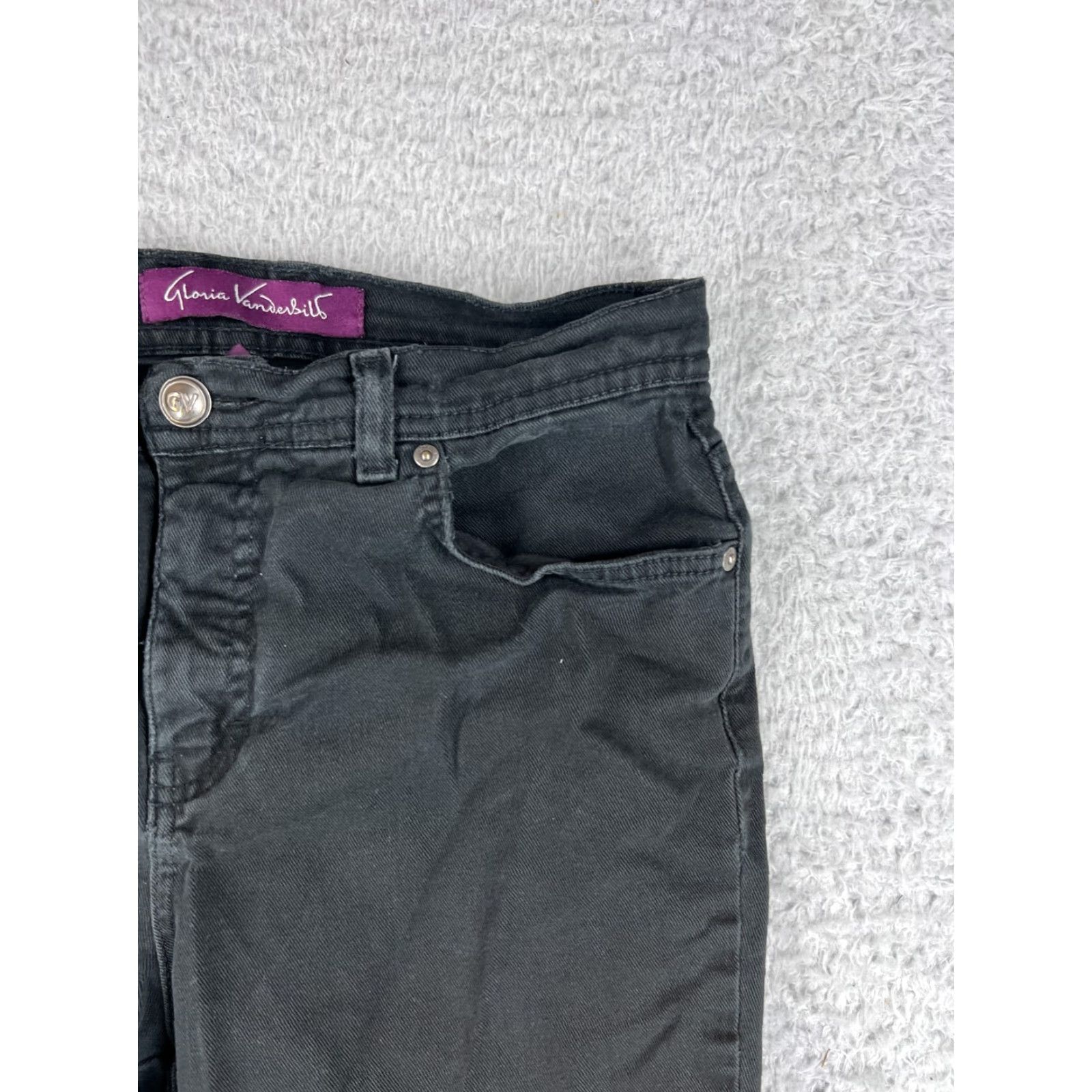 Gloria Vanderbilt Gloria Vanderbilt Jeans Womens 8 Black Denim Straight Regular Fit 5-Pocket Comfort Classic Size 30" / US 8 / IT 44 - 5 Thumbnail