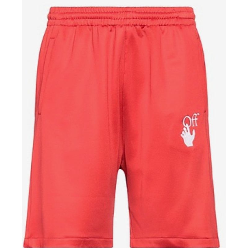 Off-White Off-White Hand Logo Shorts Red M Size ONE SIZE - 1 Thumbnail