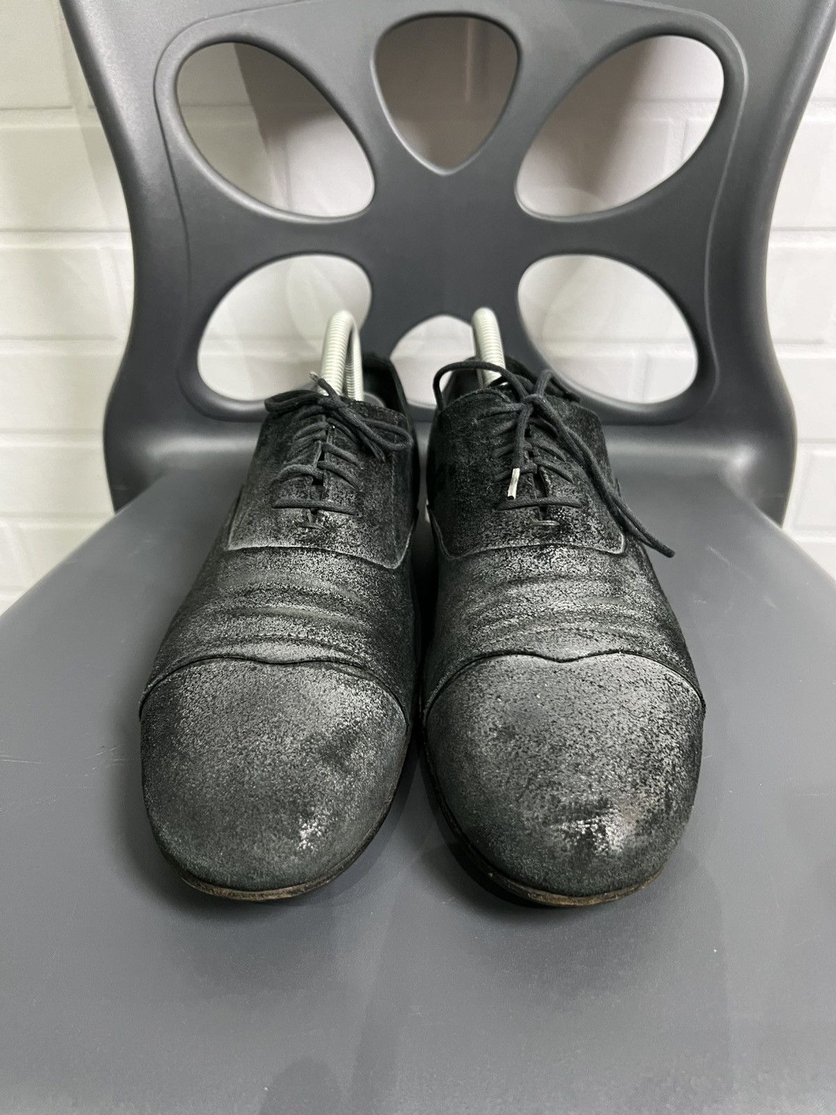 Dolce & Gabbana Dolce&Gabbana Suede Shoes Black/Gray Size 8 Size US 8 / EU 41 - 2 Thumbnail