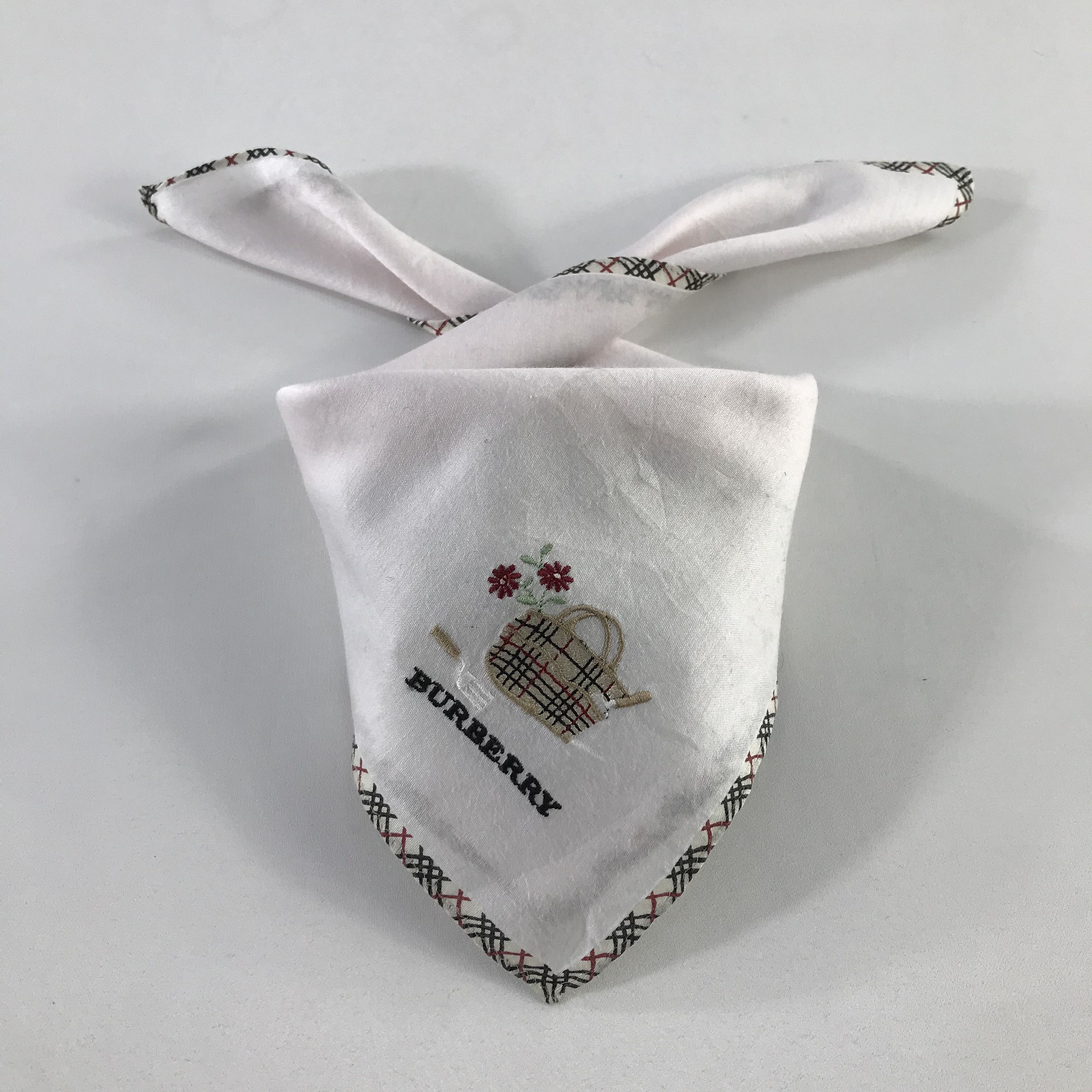 Burberry × Vintage Burberry Bandana / Handkerchief / Neckerchief - S971 Size ONE SIZE - 3 Thumbnail