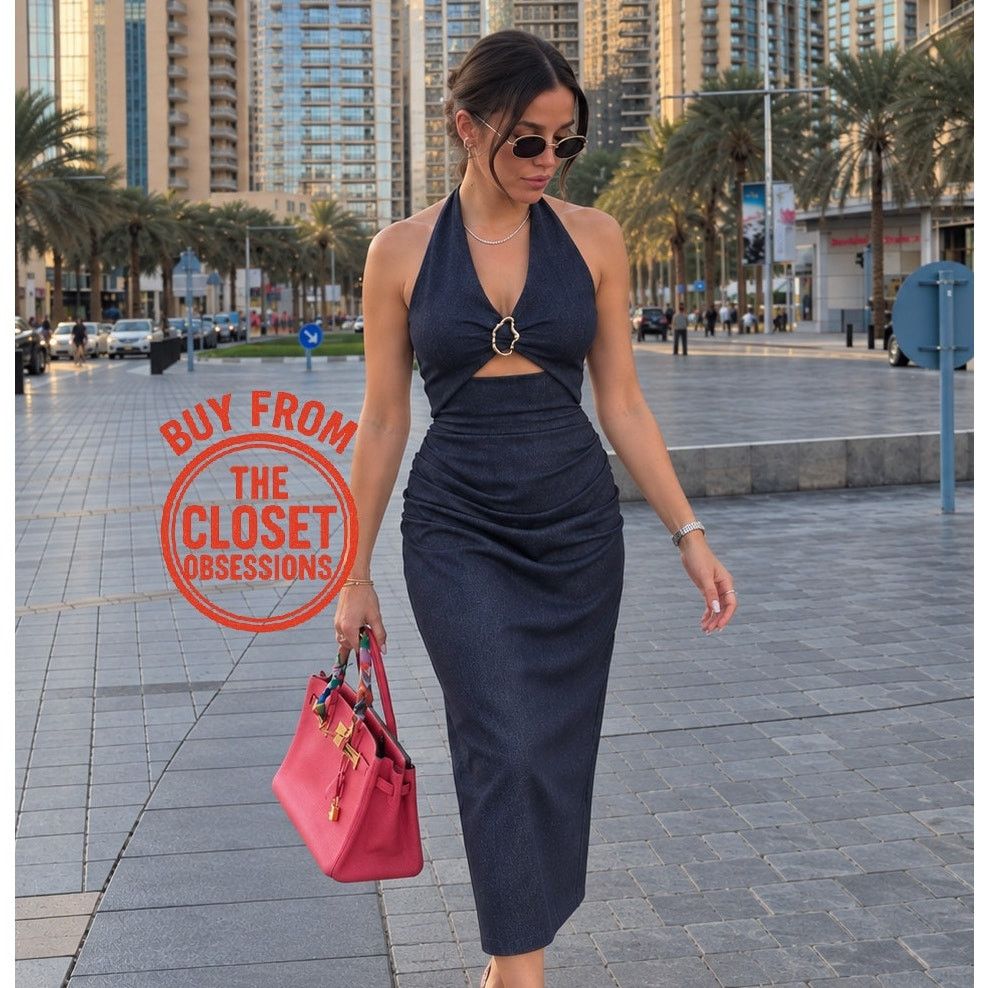 Zara ZARA CUT OUT HALTER DRESS